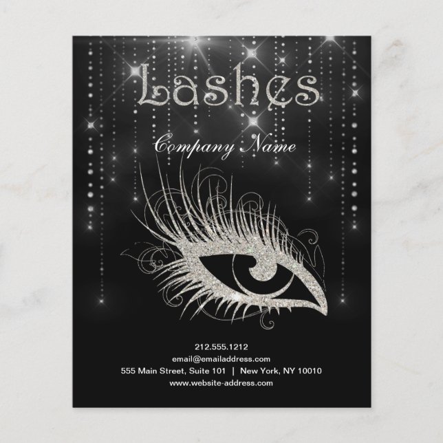 Lashes business personalised flyer (Front)