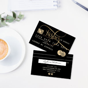 Lashes Credit Card Styled Black  Gold