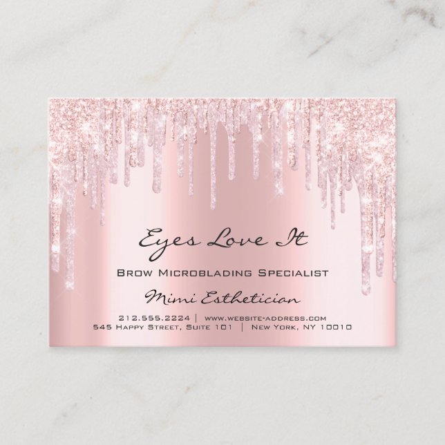 Lashes Extension Aftercare Instruction Spark Pink Appointment Card (Front)