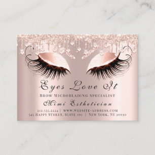 Lashes Extension Aftercare Instructions Drips Rose Appointment Card