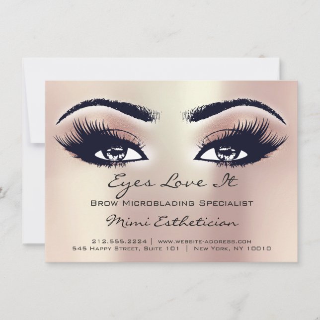 Lashes Extension Aftercare Instructions Gold Peach (Front)