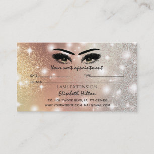 Lashes Extension Aftercare Instructions luxury Business Card