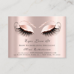 Lashes Extension Aftercare Instructions Pink Rose Appointment Card