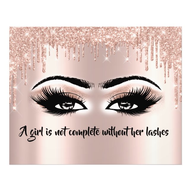 Lashes Extension Makeup Artist Brows Rose Drips Photo Print (Front)