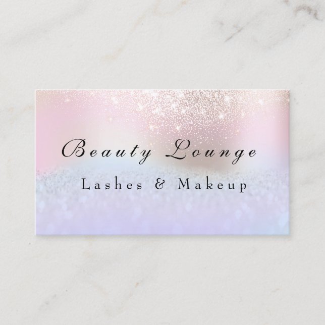 Lashes Extension Professional Makeup Holograph Appointment Card (Front)