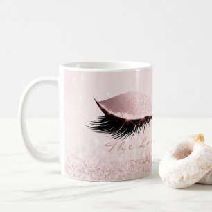 Lashes Extension  Studio Rose Pink Makeup Girly Coffee Mug