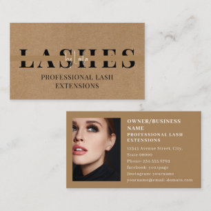 Lashes/Eyelash Salon Photo Luxury Business Card