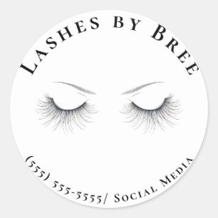 Lashes Eyelashes Lash Extensions Beauty Classic Round Sticker