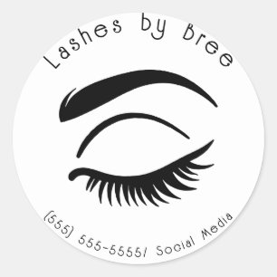 Lashes Eyelashes Lash Extensions Beauty Classic Round Sticker