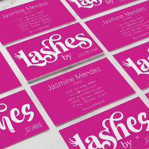 Lashes Hot Pink Professional Chic Business Card