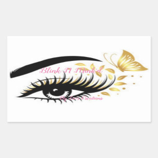 Lashes Logo Rectangular Sticker
