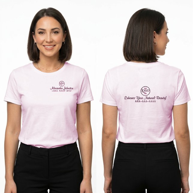 Lashes Makeup Artist Custom Logo Branding T-Shirt (Lashes Makeup Artist Custom Logo Branding T-Shirt )