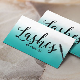 Lashes Makeup Artist Eyelash Extension Watercolor Business Card