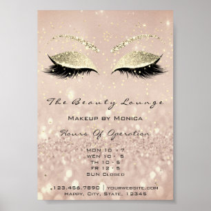 Lashes Makeup Artist Glitter Beauty Salon Skinny1 Poster