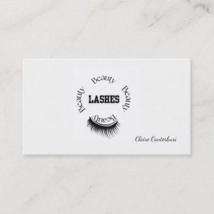 Lashes Makeup Artist Minimalist Typography Business Card