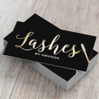 Lashes Makeup Artist Modern Black & Gold