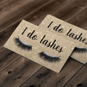 Lashes Makeup Artist Modern Gold Eyelash Loyalty Card