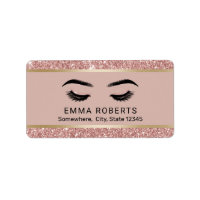 Lashes Makeup Artist Modern Rose Gold Beauty Salon