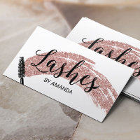 Lashes Makeup Artist Rose Gold Brush Strokes