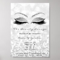 Lashes Makeup Artist Silver Beauty Salon Glitter