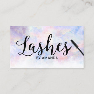 Lashes Makeup Artist Watercolor Lash Extension Business Card