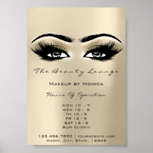 Lashes Makeup Opening Hours Ivory Salon Eyes Poster