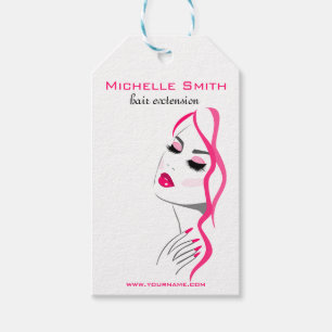 Lashes Manicure Hair Pink Girl Beauty Branding Gift Tags