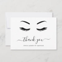 Lashes Minimalist Black and White Elegant Business