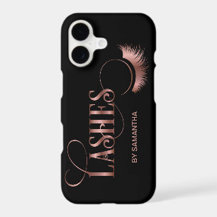 Lashes Modern Rose Gold Typography Makeup Artist