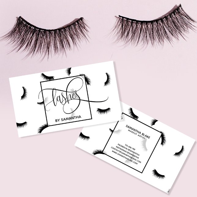 Lashes Pattern Lots of Lashes Eyelash Lash Artist Business Card (Creator Uploaded)