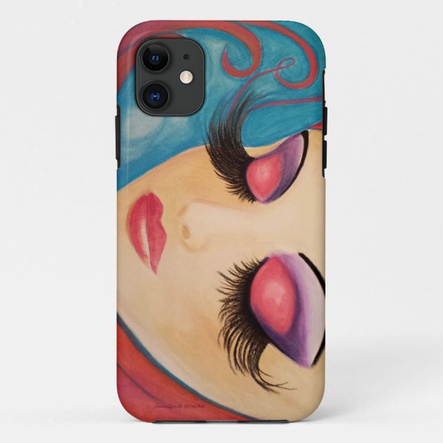 "Lashes" Phone Case Original Art by LaurieSmith (Back)