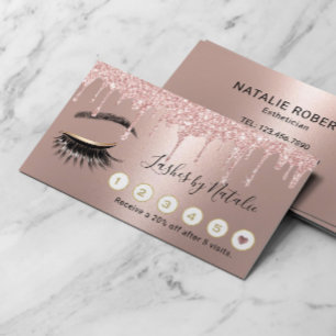 Lashes Salon Makeup Artist Rose Gold Drips Loyalty