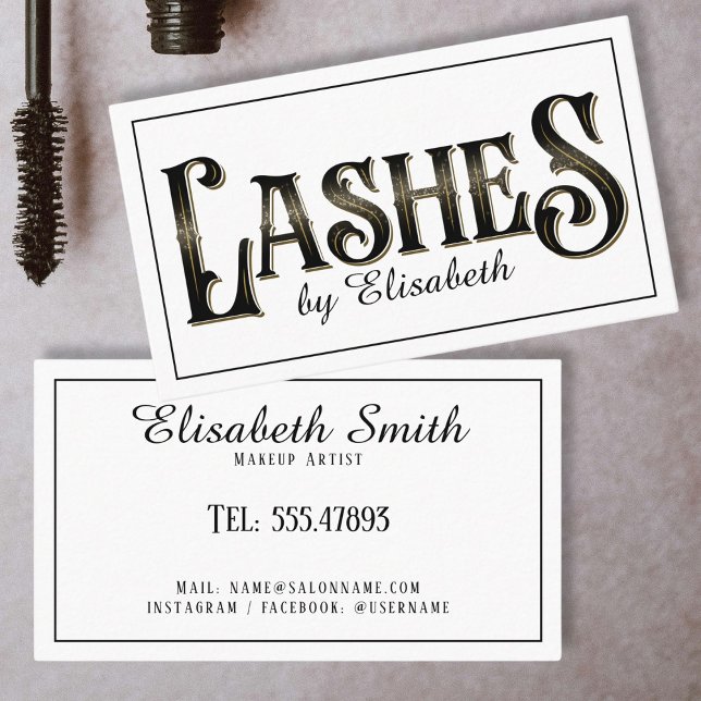 Lashes Typography  Business Card (Creator Uploaded)