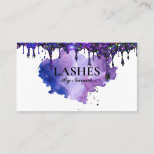 Lashes Watercolor Business Card