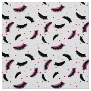 Lashes with pink glitter pattern fabric