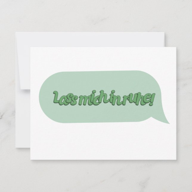 Lass mich in ruhe! RSVP card (Front)