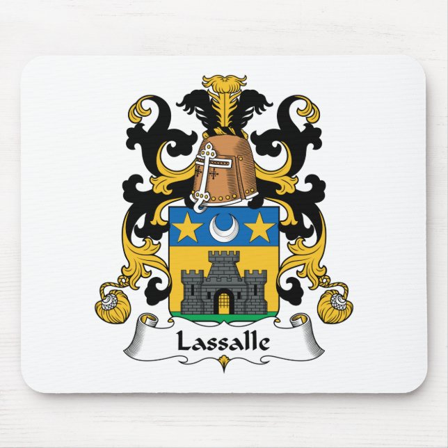Lassalle Family Crest Mouse Pad (Front)