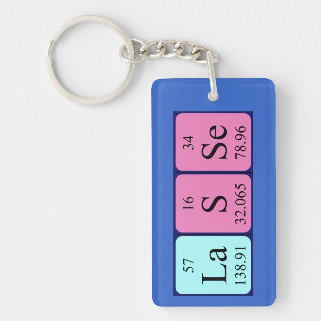 Lasse periodic table name keyring (Front)
