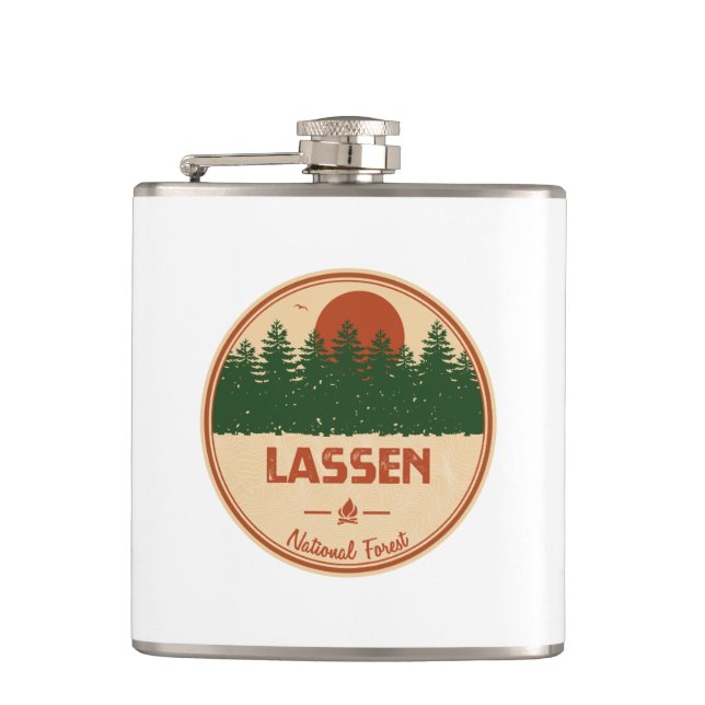 Lassen National Forest Hip Flask (Front)