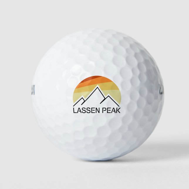 Lassen Peak California Retro Golf Balls (Front)