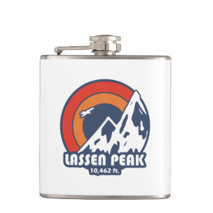 Lassen Peak California Sun Eagle Hip Flask