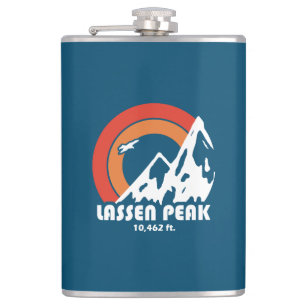 Lassen Peak California Sun Eagle Hip Flask