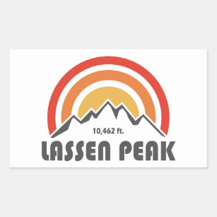 Lassen Peak Rectangular Sticker