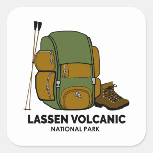 Lassen Volcanic National Park Backpack Square Sticker