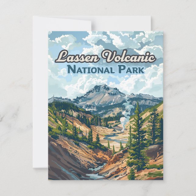 Lassen Volcanic National Park California Card (Front)