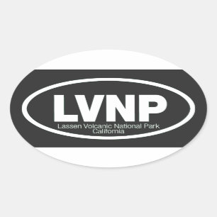 Lassen Volcanic National Park Oval Sticker