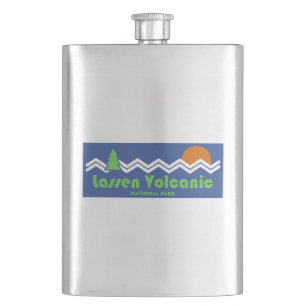 Lassen Volcanic National Park Retro Hip Flask
