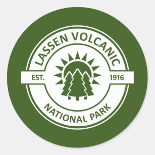 Lassen Volcanic National Park Sun Trees Classic Round Sticker