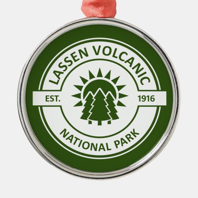 Lassen Volcanic National Park Sun Trees Metal Tree Decoration (Front)
