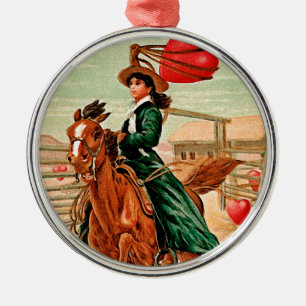 Lasso my heart Vintage Valentine Metal Tree Decoration
